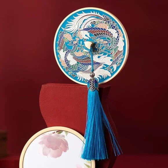 🌷New🌷 Elegant The Palace Museum Portable Makeup Mirror with Detachable Tassels